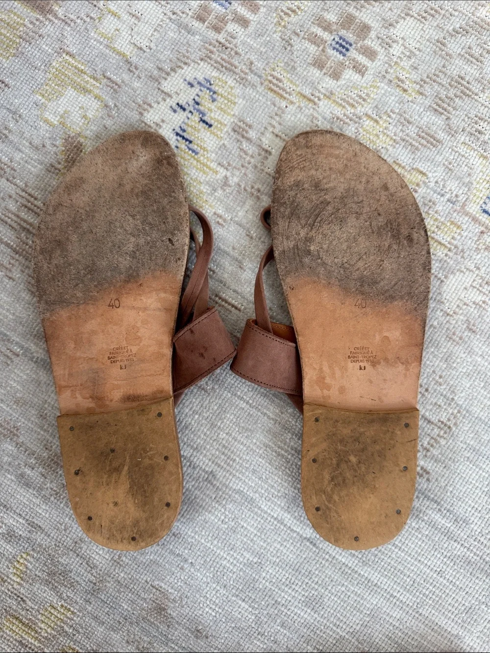 K.Jacques Nehru Brown Leather Sandal Size 40